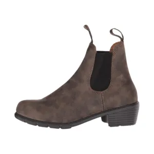 Blundstone heeled rustic brown Chelsea boots us6
