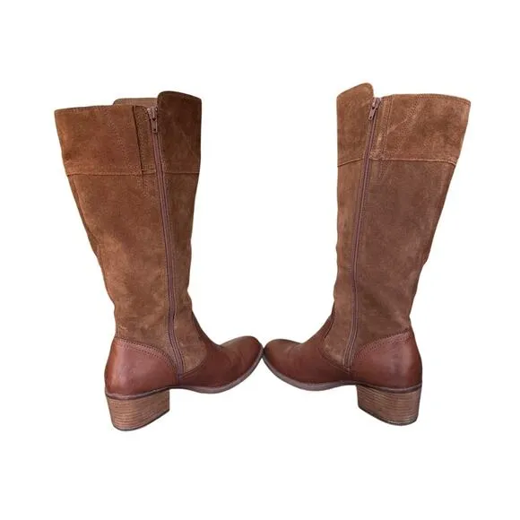 BOC Women's knee high Suede &amp; Leather boots, size 9.5 Medium