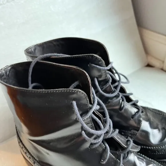 Boemos Lace up Oxfords Black Leather oxford boots Size 40
