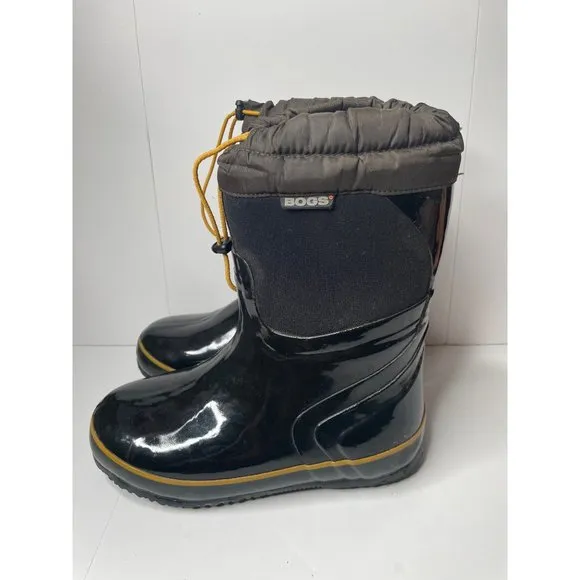 Bogs kids boots rain waterproof black size 4