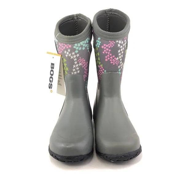 Bogs York Star Heart Rubber Winter Snow Boots Kids 1