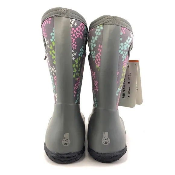 Bogs York Star Heart Rubber Winter Snow Boots Kids 1