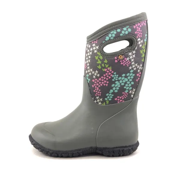 Bogs York Star Heart Rubber Winter Snow Boots Kids 1