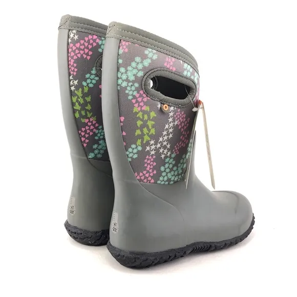 Bogs York Star Heart Rubber Winter Snow Boots Kids 1
