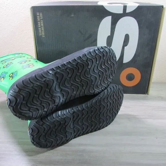 Bogs Youth Big Kid's Tractor Waterproof Rain Mud Garden Boots Green