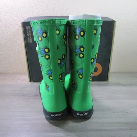 Bogs Youth Big Kid's Tractor Waterproof Rain Mud Garden Boots Green