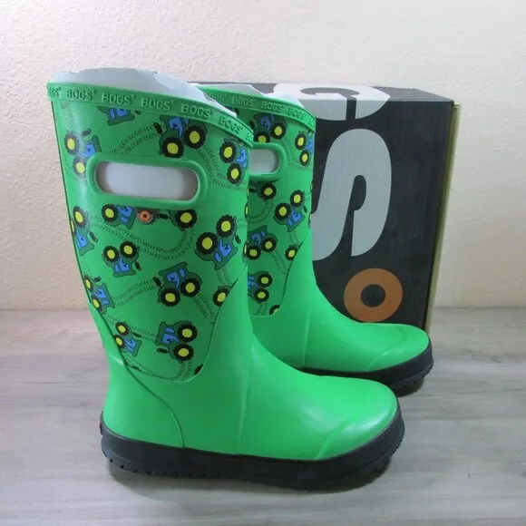 Bogs Youth Big Kid's Tractor Waterproof Rain Mud Garden Boots Green
