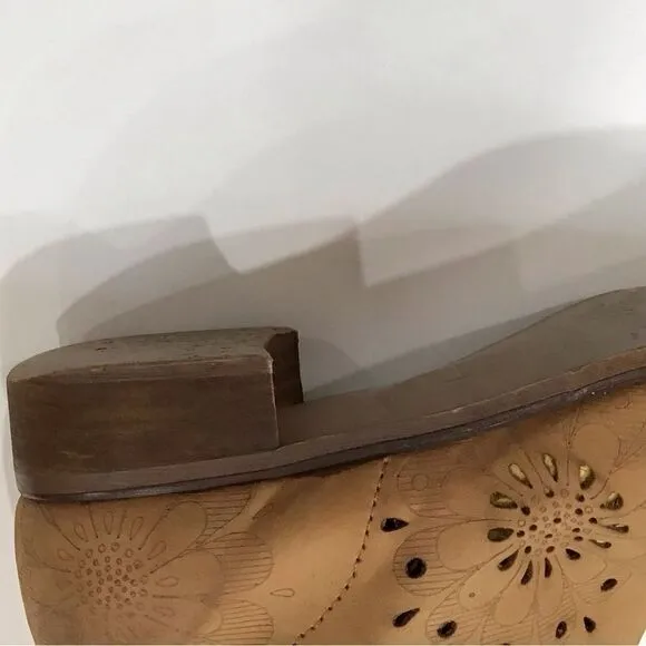 Bohemian Boots, ANTHROPOLOGIE, Suede, Tan, Size 7.5 (EU) 38