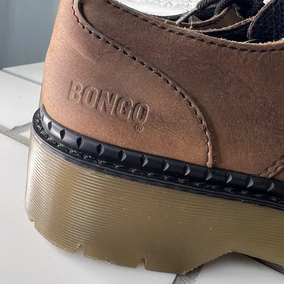 Bongo Vintage Platform Chunky Suede Brown Shoes