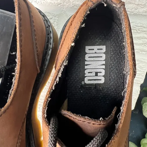Bongo Vintage Platform Chunky Suede Brown Shoes