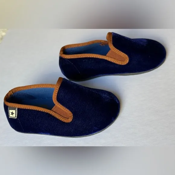 Bonton Navy Velvet Smoking Loafer