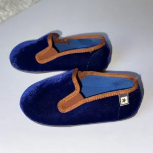 Bonton Navy Velvet Smoking Loafer