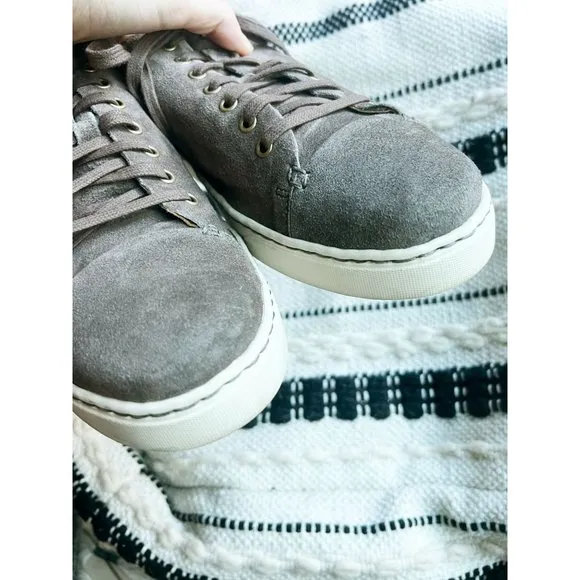 BORN Allegheny Suede Lace Up Low Top Casual Sneakers Sz 9.5 Taupe