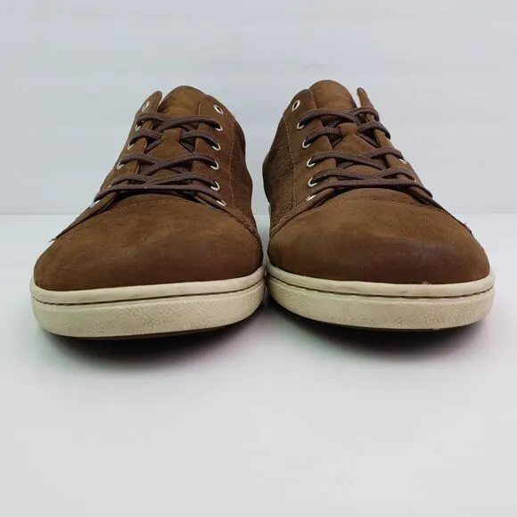 Born Alleghrny Mens Size 14 Brown Leather Lace Up Low Sneaker Shoes VCJK19