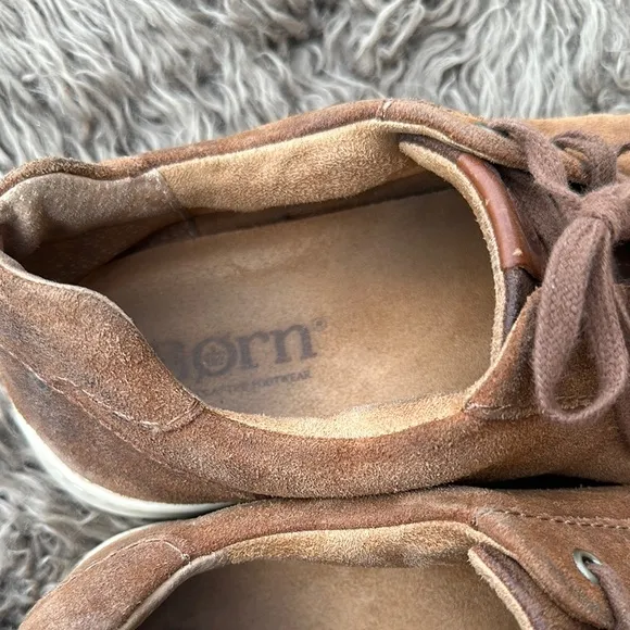 Born Ashram II Size 10M Brown Leather Men's Sneakers EUC Handcrafted Shoe