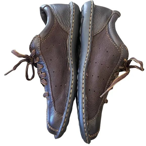 Born Crown Derby Brown Leather Lace Up Sneakers 7.5