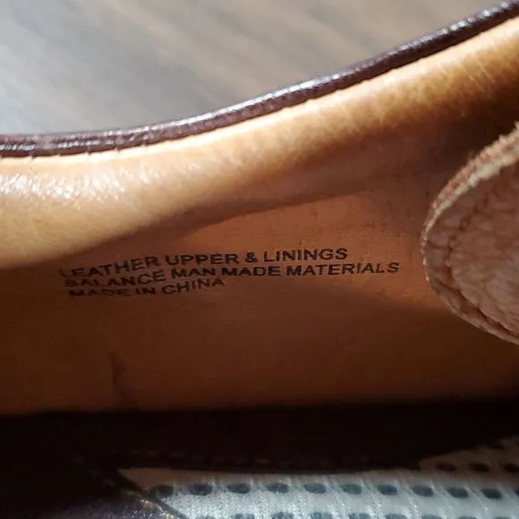 BORN H11806 Mens Ridgeway Cinnamon Brown Leather Oxfords Shoes Size‎ 11½