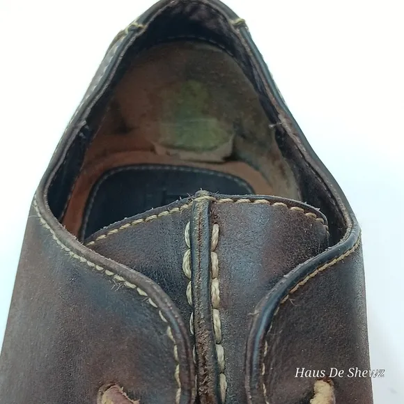 Born Mens Brown Lace Up Oxford Casual Genuine Leather Shoes sz 10.5