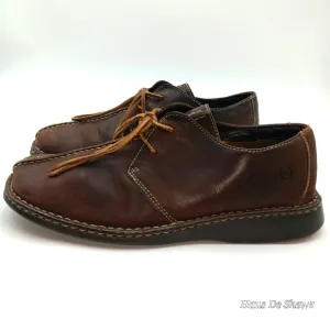 Born Mens Brown Lace Up Oxford Casual Genuine Leather Shoes sz 10.5