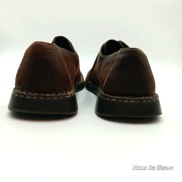 Born Mens Brown Lace Up Oxford Casual Genuine Leather Shoes sz 10.5