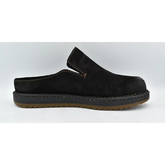 Born Mens Size 13 Jude Black Distressed Leather Slip On Mules Shoes