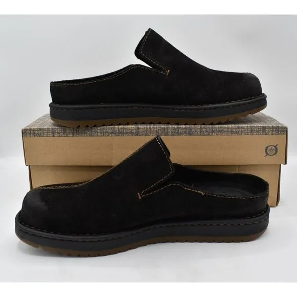 Born Mens Size 13 Jude Black Distressed Leather Slip On Mules Shoes
