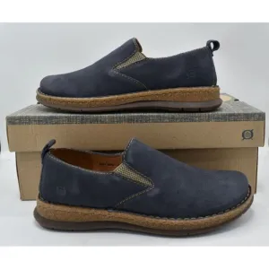 Born Mens Size 8.5 Bryson Dark Blue Distressed Leather Slip On Casual Shoes