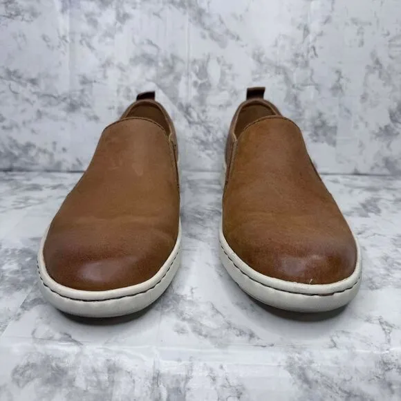 Born Mens Size 8M Morgan Slip On Shoes Terra Brown‎ Leather Comfort Casual