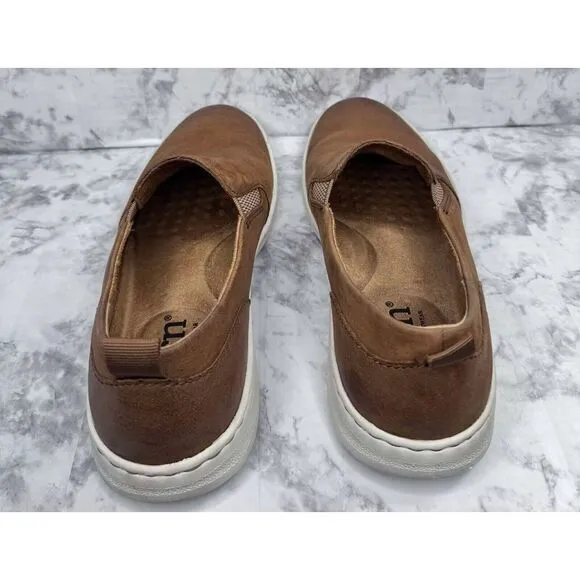 Born Mens Size 8M Morgan Slip On Shoes Terra Brown‎ Leather Comfort Casual