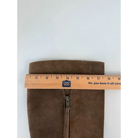 Born Molema Knee High Riding Boots Distressed Brown Suede Western Women's 9