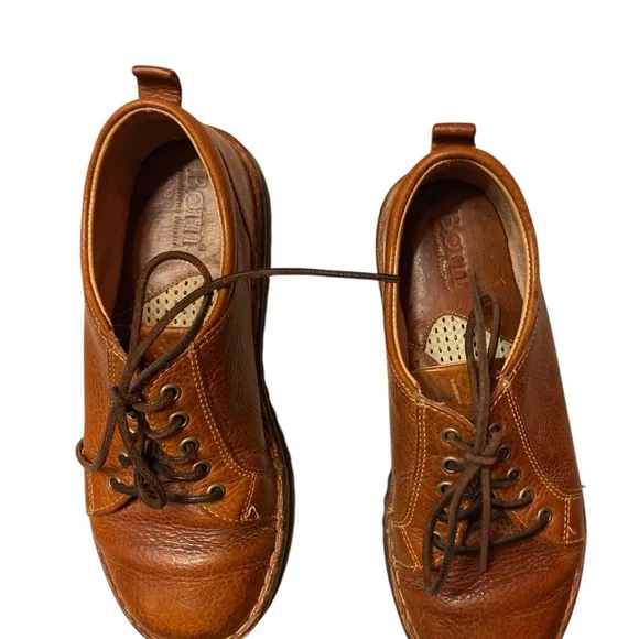 Born Shoes Women's 7.5 M Ravine Oxford Brown Leather Lace Up Low Top W9440