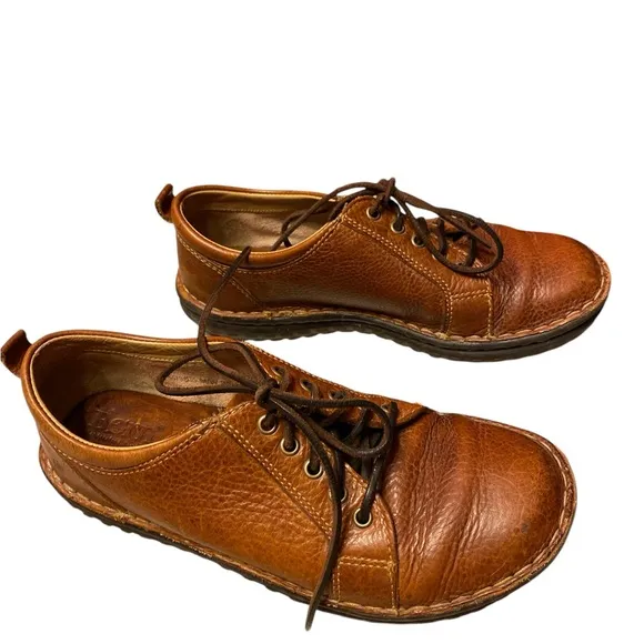 Born Shoes Women's 7.5 M Ravine Oxford Brown Leather Lace Up Low Top W9440