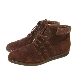 Bottega Veneta Vintage Intrecciato Suede Ankle Boots 37