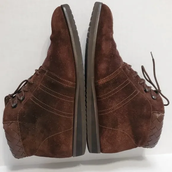 Bottega Veneta Vintage Intrecciato Suede Ankle Boots 37