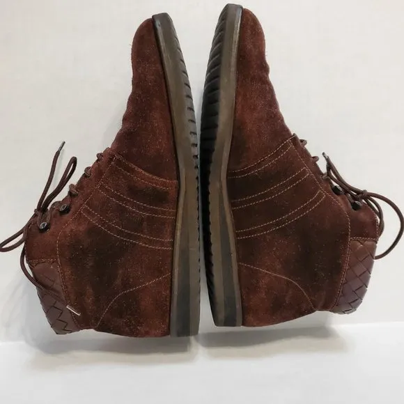 Bottega Veneta Vintage Intrecciato Suede Ankle Boots 37