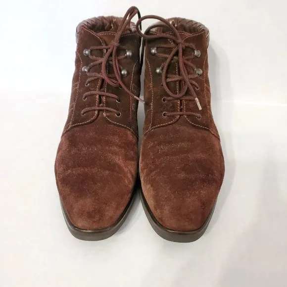 Bottega Veneta Vintage Intrecciato Suede Ankle Boots 37