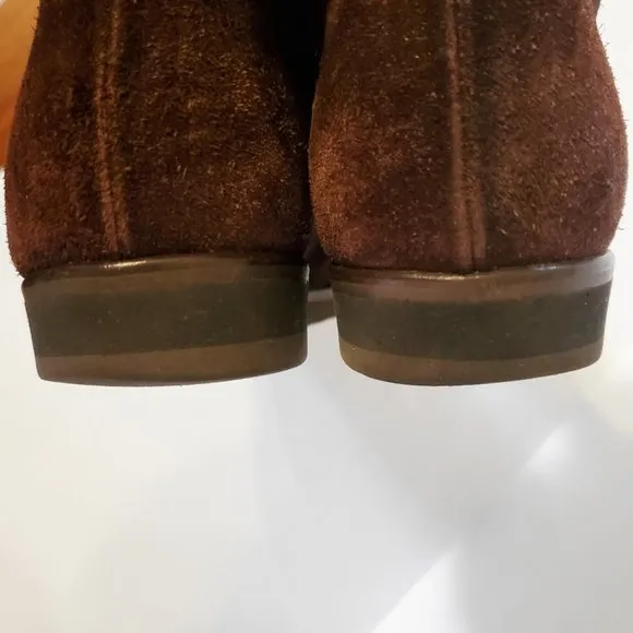 Bottega Veneta Vintage Intrecciato Suede Ankle Boots 37