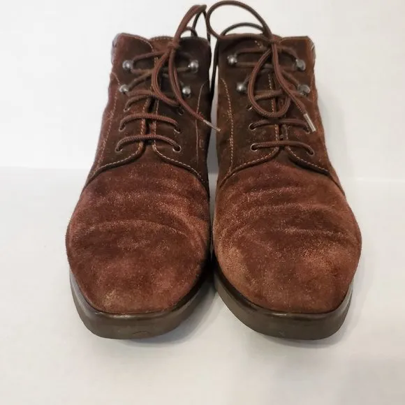 Bottega Veneta Vintage Intrecciato Suede Ankle Boots 37