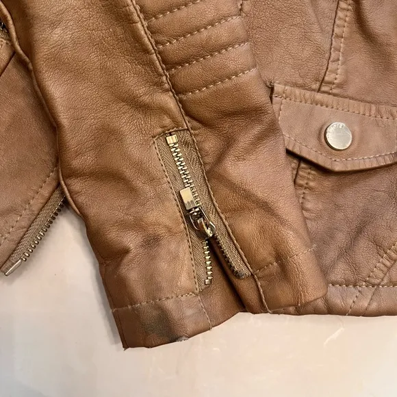 Boujee Girlies! Mayoral Tan Leather Jacket For You!