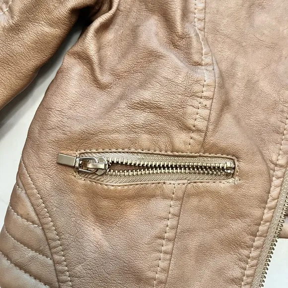 Boujee Girlies! Mayoral Tan Leather Jacket For You!