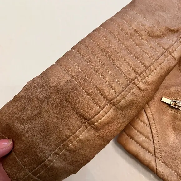 Boujee Girlies! Mayoral Tan Leather Jacket For You!