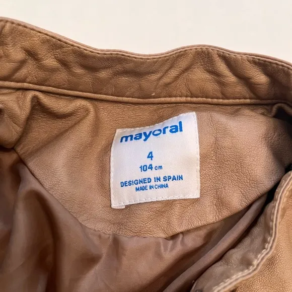 Boujee Girlies! Mayoral Tan Leather Jacket For You!