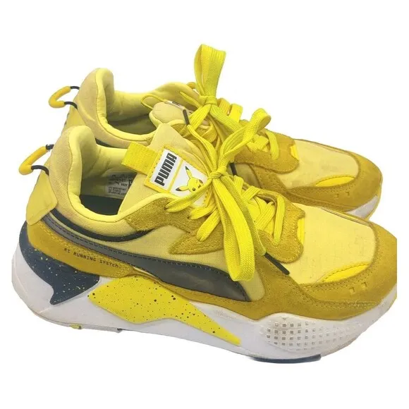 Boys 4.5 Puma Pokémon RS-X Pikachu 389561-01 Yellow Sneakers Shoes 2022 Nintendo