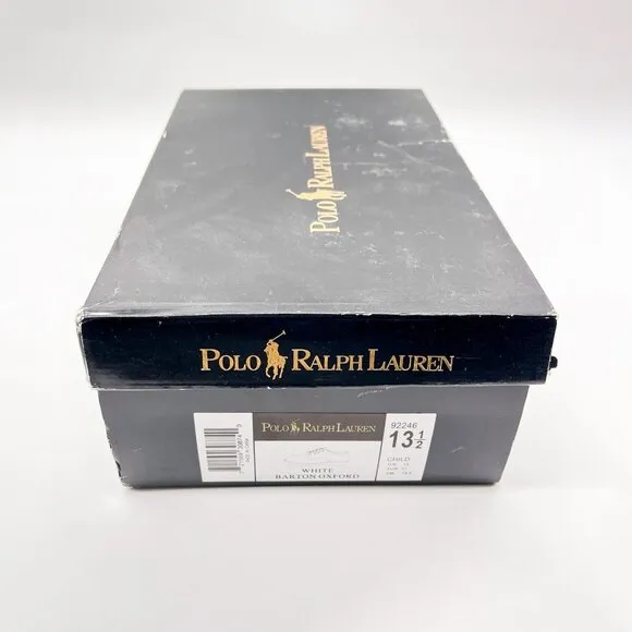 Boys brand new in box Ralph Lauren white buc shoes