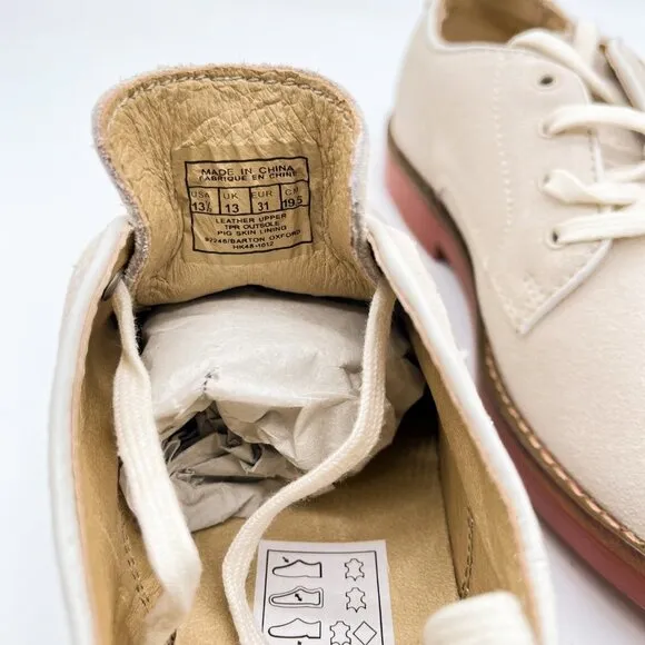 Boys brand new in box Ralph Lauren white buc shoes