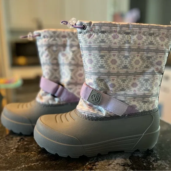 Brand New Kids' Winter Boots - Gray and Purple