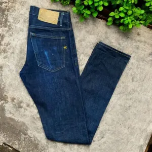 Brave Star Selvedge Skinny Japanese Raw Denim Blue Jeans USA Made Men's 30 x 34