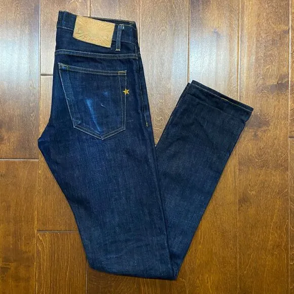 Brave Star Selvedge Skinny Japanese Raw Denim Blue Jeans USA Made Men's 30 x 34