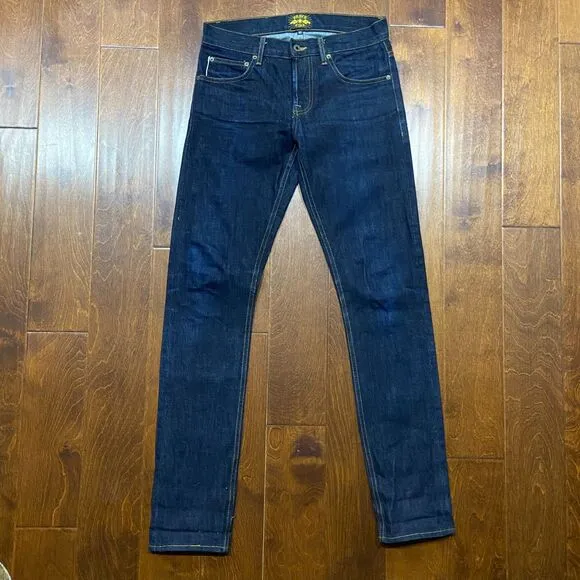 Brave Star Selvedge Skinny Japanese Raw Denim Blue Jeans USA Made Men's 30 x 34