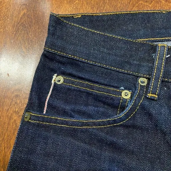 Brave Star Selvedge Skinny Japanese Raw Denim Blue Jeans USA Made Men's 30 x 34